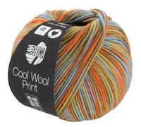 LANA GROSSA Cool Wool Print | Extrafeine Merinowolle waschmaschinenfest und filzfrei | Handstrickgarn aus 100% Schurwolle (Merino extrafein) | 50g Wolle zum Stricken & Häkeln | 160m Garn FB 834
