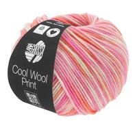 LANA GROSSA Cool Wool Print | Extrafeine Merinowolle waschmaschinenfest und filzfrei | Handstrickgarn aus 100% Schurwolle (Merino extrafein) | 50g Wolle zum Stricken & Häkeln | 160m Garn FB 726