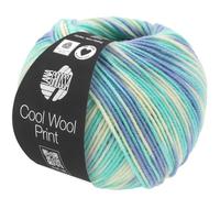 LANA GROSSA Cool Wool Print | Extrafeine Merinowolle waschmaschinenfest und filzfrei | Handstrickgarn aus 100% Schurwolle (Merino extrafein) | 50g Wolle zum Stricken & Häkeln | 160m Garn FB 728
