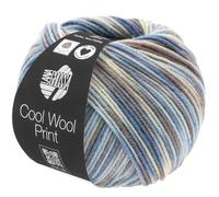 LANA GROSSA Cool Wool Print | Extrafeine Merinowolle waschmaschinenfest und filzfrei | Handstrickgarn aus 100% Schurwolle (Merino extrafein) | 50g Wolle zum Stricken & Häkeln | 160m Garn FB 763