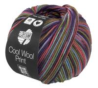 LANA GROSSA Cool Wool Print | Extrafeine Merinowolle waschmaschinenfest und filzfrei | Handstrickgarn aus 100% Schurwolle (Merino extrafein) | 50g Wolle zum Stricken & Häkeln | 160m Garn FB 838