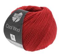 LANA GROSSA Cool Wool Uni | Extrafeine Merinowolle waschmaschinenfest und filzfrei | Handstrickgarn aus 100% Schurwolle (Merino extrafein) | 50g Wolle zum Stricken & Häkeln | 160m Garn FB 514