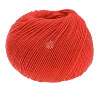 Lana Grossa COOL WOOL 50 g pflegeleichtes Strickgarn aus extrafeiner Merinowolle 95 Farben, Farbe:2117 - Koralle