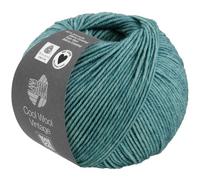 Lana Grossa Handstrickgarn Cool Wool Vintage 7379 Petrol – 100% Schurwolle, 50 g/160 m