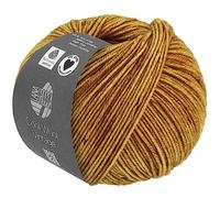 Lana Grossa Handstrickgarn Cool Wool Vintage – 100% Schurwolle (Merino extrafein) 50 g FB 7362 senf