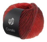 LANA GROSSA Corallo | Edle Baumwoll-Netzgarnstruktur mit Merinofasern und dezentem Farbverlauf | Handstrickgarn aus 70% Baumwolle & 30% Schurwolle | 100g Wolle, Stricken & Häkeln | 105m Garn FB 5