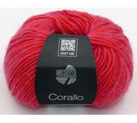 LANA GROSSA Corallo | Edle Baumwoll-Netzgarnstruktur mit Merinofasern und dezentem Farbverlauf | Handstrickgarn aus 70% Baumwolle & 30% Schurwolle | 100g Wolle, Stricken & Häkeln | 105m Garn FB 102