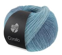 LANA GROSSA Corallo | Edle Baumwoll-Netzgarnstruktur mit Merinofasern und dezentem Farbverlauf | Handstrickgarn aus 70% Baumwolle & 30% Schurwolle | 100g Wolle, Stricken & Häkeln | 105m Garn FB 7