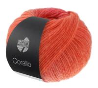 LANA GROSSA Corallo | Edle Baumwoll-Netzgarnstruktur mit Merinofasern und dezentem Farbverlauf | Handstrickgarn aus 70% Baumwolle & 30% Schurwolle | 100g Wolle, Stricken & Häkeln | 105m Garn FB 2