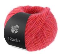 LANA GROSSA Corallo | Edle Baumwoll-Netzgarnstruktur mit Merinofasern und dezentem Farbverlauf | Handstrickgarn aus 70% Baumwolle & 30% Schurwolle | 100g Wolle, Stricken & Häkeln | 105m Garn FB 102