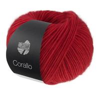 LANA GROSSA Corallo | Edle Baumwoll-Netzgarnstruktur mit Merinofasern und dezentem Farbverlauf | Handstrickgarn aus 70% Baumwolle & 30% Schurwolle | 100g Wolle, Stricken & Häkeln | 105m Garn FB 105