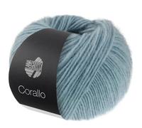 LANA GROSSA Corallo | Edle Baumwoll-Netzgarnstruktur mit Merinofasern und dezentem Farbverlauf | Handstrickgarn aus 70% Baumwolle & 30% Schurwolle | 100g Wolle, Stricken & Häkeln | 105m Garn FB 107
