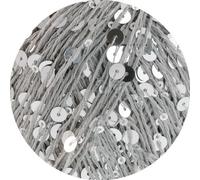 LANA GROSSA Cosmo | Beilaufgarn aus Baumwolle mit großen und kleinen Pailletten | Handstrickgarn aus 100% Baumwolle | 100g Wolle zum Stricken & Häkeln | 260m GarnFB 2