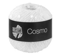 LANA GROSSA Cosmo | Beilaufgarn aus Baumwolle mit großen und kleinen Pailletten | Handstrickgarn aus 100% Baumwolle | 100g Wolle zum Stricken & Häkeln | 260m GarnFB 1