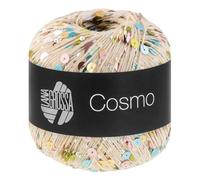 LANA GROSSA Cosmo | Beilaufgarn aus Baumwolle mit großen und kleinen Pailletten | Handstrickgarn aus 100% Baumwolle | 100g Wolle zum Stricken & Häkeln | 260m GarnFB 11