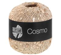 LANA GROSSA Cosmo | Beilaufgarn aus Baumwolle mit großen und kleinen Pailletten | Handstrickgarn aus 100% Baumwolle | 100g Wolle zum Stricken & Häkeln | 260m GarnFB 10
