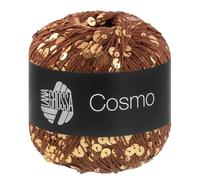 LANA GROSSA Cosmo | Beilaufgarn aus Baumwolle mit großen und kleinen Pailletten | Handstrickgarn aus 100% Baumwolle | 100g Wolle zum Stricken & Häkeln | 260m GarnFB 7