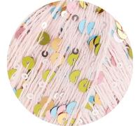 LANA GROSSA Cosmo | Beilaufgarn aus Baumwolle mit großen und kleinen Pailletten | Handstrickgarn aus 100% Baumwolle | 100g Wolle zum Stricken & Häkeln | 260m GarnFB 12