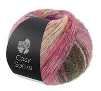 LANA GROSSA Cosy Socks | Flauschiges Sockengarn mit Merinowolle, waschmaschinenfest | Handstrickgarn aus 70% Schurwolle (Merino) & 30% Polyamid| 100g Wolle, Stricken & Häkeln | 400m Garn FB 257