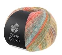 LANA GROSSA Cosy Socks | Flauschiges Sockengarn mit Merinowolle, waschmaschinenfest | Handstrickgarn aus 70% Schurwolle (Merino) & 30% Polyamid| 100g Wolle, Stricken & Häkeln | 400m Garn FB 253