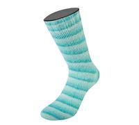 Lana Grossa Socken Cosy Socks Soft Strips 102 – Jade/Licht-/Weißgrün/Rohweiß