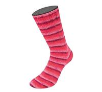 Lana Grossa Cosy Socks Soft Strips 105 - Bordeaux/Rosa/Himbeer/Pink