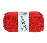 LANA GROSSA Cotone | Baumwollbasicgarn | Handstrickgarn aus 100% Baumwolle | 50g Wolle zum Stricken & Häkeln | 125m Garn FB 120