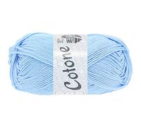 LANA GROSSA Cotone | Baumwollbasicgarn | Handstrickgarn aus 100% Baumwolle | 50g Wolle zum Stricken & Häkeln | 125m Garn FB 125