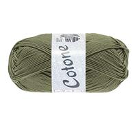 LANA GROSSA Cotone | Baumwollbasicgarn | Handstrickgarn aus 100% Baumwolle | 50g Wolle zum Stricken & Häkeln | 125m Garn FB 87