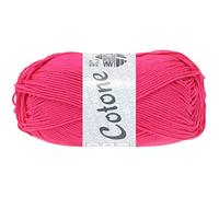LANA GROSSA Cotone Neon | Baumwollbasicgarn | Handstrickgarn aus 100% Baumwolle | 50g Wolle zum Stricken & Häkeln | 125m Garn