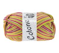 LANA GROSSA Cotone Print | Baumwollbasicgarn | Handstrickgarn aus 100% Baumwolle | 50g Wolle zum Stricken & Häkeln | 125m Garn FB 347
