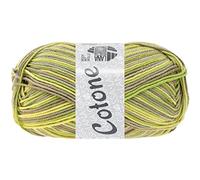 LANA GROSSA Cotone Print | Baumwollbasicgarn | Handstrickgarn aus 100% Baumwolle | 50g Wolle zum Stricken & Häkeln | 125m Garn FB 350