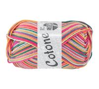 LANA GROSSA Cotone Print | Baumwollbasicgarn | Handstrickgarn aus 100% Baumwolle | 50g Wolle zum Stricken & Häkeln | 125m Garn FB 356