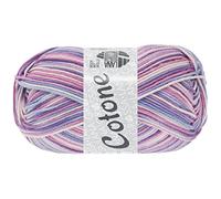 LANA GROSSA Cotone Print | Baumwollbasicgarn | Handstrickgarn aus 100% Baumwolle | 50g Wolle zum Stricken & Häkeln | 125m Garn