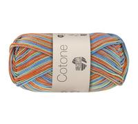 LANA GROSSA Cotone Print | Baumwollbasicgarn | Handstrickgarn aus 100% Baumwolle | 50g Wolle zum Stricken & Häkeln | 125m Garn FB 370