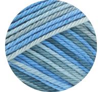 LANA GROSSA Cotone Print | Baumwollbasicgarn | Handstrickgarn aus 100% Baumwolle | 50g Wolle zum Stricken & Häkeln | 125m Garn FB 345