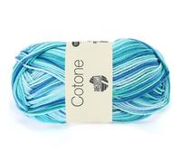 LANA GROSSA Cotone Print | Baumwollbasicgarn | Handstrickgarn aus 100% Baumwolle | 50g Wolle zum Stricken & Häkeln | 125m Garn FB 312