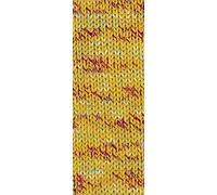 Lana Grossa Cotone Print + Spray 514 - Maisgelb/Weinrot/Fuchsia