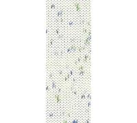 Lana Grossa Cotone print/spray/mouline 411 - Weiß/Grün/Jeans/Grau
