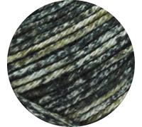 Lana Grossa Cotone print/spray/mouline 454 - Khaki/Schwarzgrün