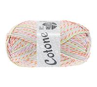 Lana Grossa Cotone print/spray/mouline 513 - Rosa/Orange/Hellblau/