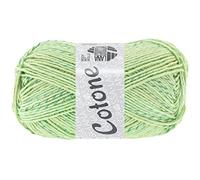 Lana Grossa Cotone print/spray/mouline 517 - Zart-/Weißgrün/Eisblau/Petrol