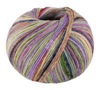 LANA GROSSA Cotonella Multi | Weiches, bedrucktes Kettengarn aus unmercerisierter Pima Baumwolle mit kleinen Glanzlichtern | 75% Baumwolle & 25% Polyacryl | 100g Wolle, Stricken | 270m Garn FB 106