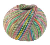 LANA GROSSA Cotonella Multi | Weiches, bedrucktes Kettengarn aus unmercerisierter Pima Baumwolle mit kleinen Glanzlichtern | 75% Baumwolle & 25% Polyacryl | 100g Wolle, Stricken | 270m Garn FB 105