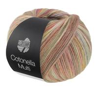 LANA GROSSA Cotonella Multi | Weiches, bedrucktes Kettengarn aus unmercerisierter Pima Baumwolle mit kleinen Glanzlichtern | 75% Baumwolle & 25% Polyacryl | 100g Wolle, Stricken | 270m Garn FB 113