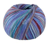 LANA GROSSA Cotonella Multi | Weiches, bedrucktes Kettengarn aus unmercerisierter Pima Baumwolle mit kleinen Glanzlichtern | 75% Baumwolle & 25% Polyacryl | 100g Wolle, Stricken | 270m Garn FB 108