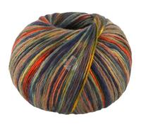 LANA GROSSA Cotonella Multi | Weiches, bedrucktes Kettengarn aus unmercerisierter Pima Baumwolle mit kleinen Glanzlichtern | 75% Baumwolle & 25% Polyacryl | 100g Wolle, Stricken | 270m Garn FB 107