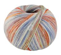 LANA GROSSA Cotonella Multi | Weiches, bedrucktes Kettengarn aus unmercerisierter Pima Baumwolle mit kleinen Glanzlichtern | 75% Baumwolle & 25% Polyacryl | 100g Wolle, Stricken | 270m Garn FB 104