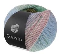LANA GROSSA Cotonella | Weiches, bedrucktes Kettengarn aus unmercerisierter Pima Baumwolle | Handstrickgarn aus 100% Baumwolle (Pima) | 100g Wolle zum Stricken & Häkeln | 280m Garn FB 16