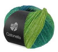 LANA GROSSA Cotonella | Weiches, bedrucktes Kettengarn aus unmercerisierter Pima Baumwolle | Handstrickgarn aus 100% Baumwolle (Pima) | 100g Wolle zum Stricken & Häkeln | 280m Garn FB 17